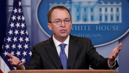 Mick Mulvaney, alors directeur du budget de la Maison Blanche, le 19 janvier 2018 à Washington (Etats-Unis). (KEVIN LAMARQUE / REUTERS)