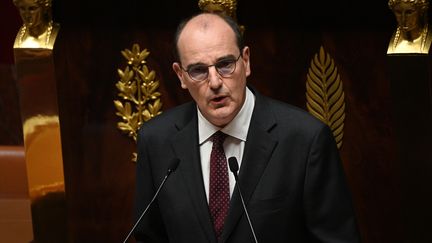 Le Premier ministre, Jean Castex, lors de sa déclaration de politique générale, le 15 juillet 2020 à l'Assemblée nationale. (MARTIN BUREAU / AFP)