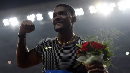 Justin Gatlin victorieux sur le 100m de la Ligue de Diamant à Shanghaï (JOHANNES EISELE / AFP)