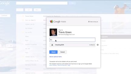 Capture d'&eacute;cran de la vid&eacute;o de pr&eacute;sentation du service Google Wallet.&nbsp; ( FRANCETV INFO)