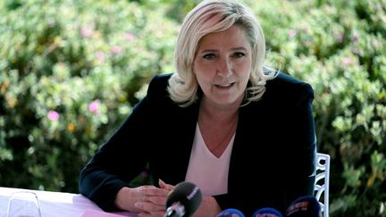 Marine Le Pen, le 23 mai 2022 à Marseille (Bouches-du-Rhône). (NICOLAS TUCAT / AFP)