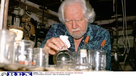 Le chimiste am&eacute;ricain&nbsp;Alexander Shulgin dans son laboratoire, en 2005. (TIM COLEMAN / REX FEATU/REX/SIPA / TCO)