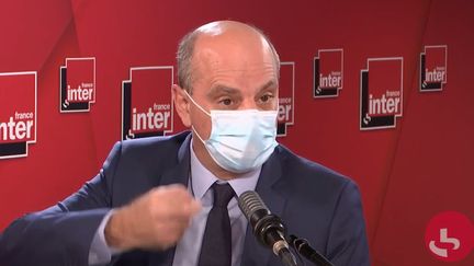 Jean-Michel Blanquer, ministre de l'Éducation nationale, sur France Inter le 2 novembre 2020. (FRANCEINTER / RADIOFRANCE)