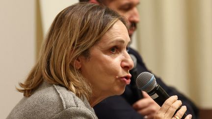 Caroline Rey-Salmon, French forensic doctor and pediatrician, during a Ciivise press conference in Paris on February 5, 2024. (EMMANUEL DUNAND / AFP)