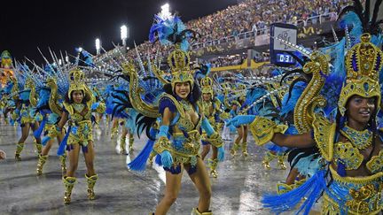 Le carnaval de Rio de Janeiro (Brésil), le 24 février 2020. (CARL DE SOUZA / AFP)