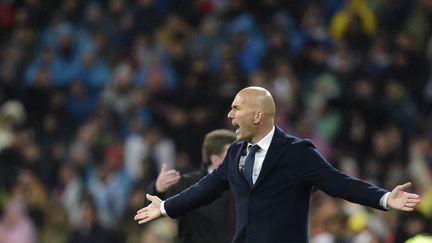 Zinedine Zidane lors du quart de finale retour face à Wolfsburg (JAVIER SORIANO / AFP)