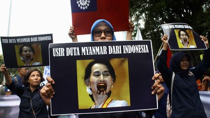 La répression des Rohingyas a poussé des citoyens indonésiens à descendre dans la rue. (ADITYA IRAWAN / NURPHOTO)