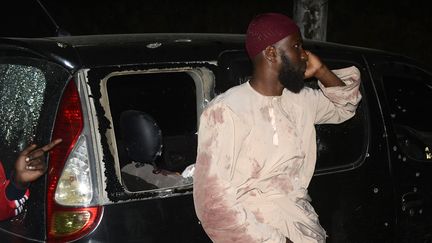 Un survivant de la fusillade visant un pr&eacute;dicateur musulman, perp&eacute;tr&eacute;e par des hommes arm&eacute;s, le 3 octobre 2013 &agrave; Mombasa (Kenya). ( AFP )