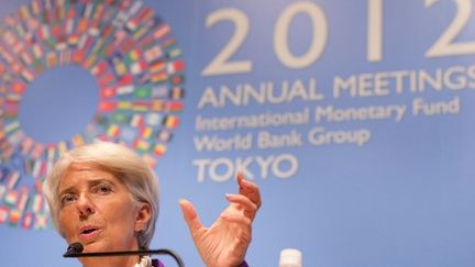 Christine Lagarde à l'Assemblée du FMI à Tokyo, le 13 octobre 2012. (STEPHEN JAFFE / IMF / AFP)