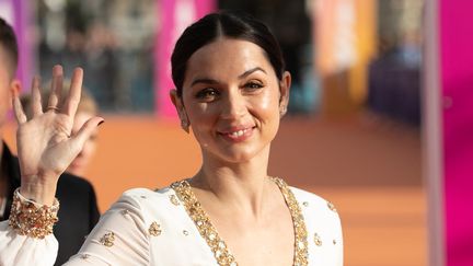 L'actrice cubaine Ana de Armas le 9 septembre 2022 sur le tapis rouge du Festival du cinéma américain de Deauville (Normandie, France). (LOU BENOIST / AFP)