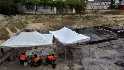 Site des fouilles préventives sur l'îlot Renaudin 
 (GEORGES GOBET / AFP)