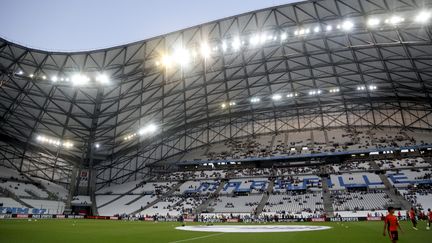 Le stade Vélodrome lors de la troisième journée de Ligue 1, le 26 août 2016, pour la rencontre entre l'Olympique de Marseille et le FC Lorient (SOLLIER CYRIL / MAXPPP)