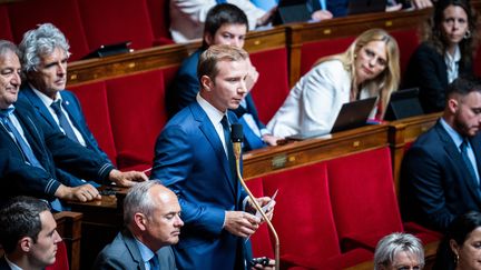 Le député Les Républicains Alexandre Vincendet à l'Assemblée Nationale le 2 août 2022. (XOSE BOUZAS / HANS LUCAS)