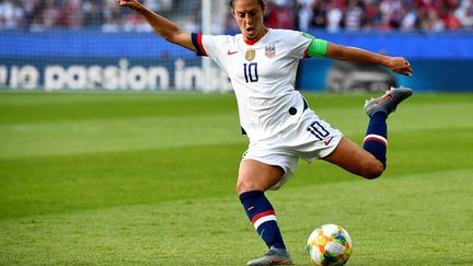 arli Lloyd lors du match USA - Chili au Parc des Princes, match comptant pour la Coupe du monde de football féminin, le 16 juin 2019.&nbsp;&nbsp; (FRANCK FIFE / AFP)