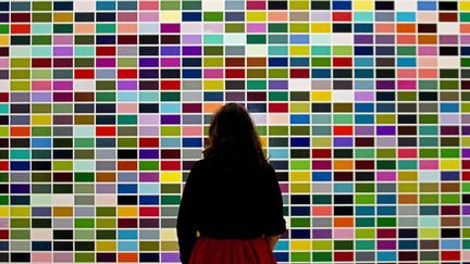 Tableau de l'artiste allemand Gerhart Richter expos&eacute; au Centre Pompidou &agrave; Paris, le 4 juin 2012. (JOEL SAGET / AFP)