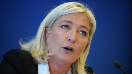 La pr&eacute;sidente du Front national, Marine Le Pen, au si&egrave;ge de son parti, le 14 septembre 2012. (ANTOINE ANTONIOL / SIPA)