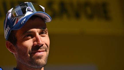 Thibaut Pinot (Groupama-FDJ) après avoir remporté le prix de la combativité de la 9e étape du Tour de France 2022, le 10 juillet 2020.&nbsp; (MARCO BERTORELLO / AFP)