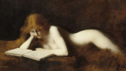 Jean-Jacques Henner
	La Liseuse, 1883
	Huile sur toile, 94 × 123 cm
	Paris, musée d’Orsay, en dépôt au musée
	national Jean-Jacques Henner
 (RMN-Grand Palais (musée d’Orsay) / Hervé Lewandowski)