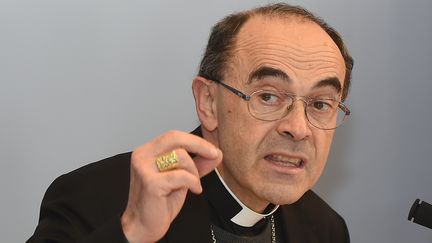 Le cardinal Philippe Barbarin, archevêque de Lyon, le 15 mars 2016 à Lourdes (Hautes-Pyrénées). (ERIC CABANIS / AFP)