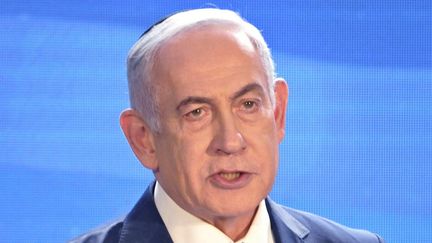 Israeli Prime Minister Benjamin Netanyahu on August 4, 2024 in Jerusalem. (TOSHIYUKI FUKUSHIMA / YOMIURI)