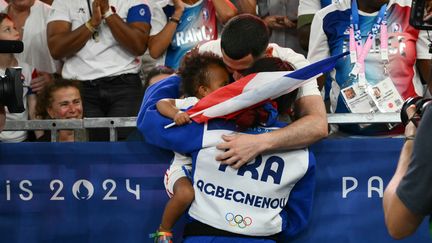 Clarisse Agbégnénou a décroché le bronze et annoncé dans la foulée qu'elle sera à Los Angeles dans quatre ans, aux prochains JO, pour aller chercher l'or. Illustration. (LUIS ROBAYO / AFP)