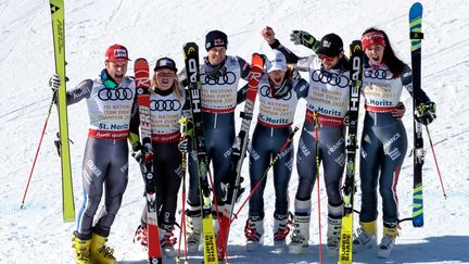 Julien Lizeroux, Tessa Worley, Alexis Pinturault, Adeline Baud Mugnier, Mathieu Faivre et Nastasia Noens champions du monde en 2017 (JOHANN GRODER / APA)