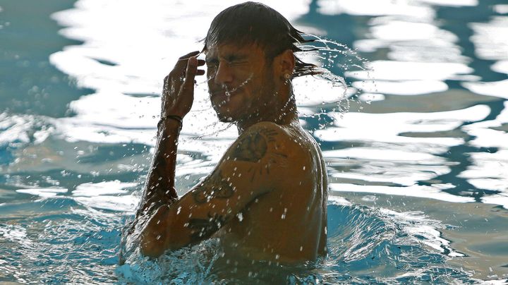 L'attaquant br&eacute;silien Neymar dans le complexe d'entra&icirc;nement de Teresopolis (Br&eacute;sil), le 13 juin 2014.&nbsp; (RAFAEL RIBEIRO / CBF)