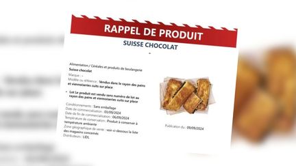 Excerpt from the sheet published on the Rappel conso website regarding Swiss breads. (DR)