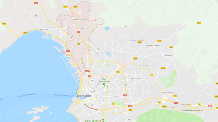 Carte de localisation du 15e arrondissement de Marseille. (GOOGLEMAPS)