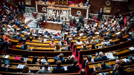 Une séance de questions au gouvernement à l'Assemblée nationale, à Paris, le 26 juillet 2022. (XOSE BOUZAS / HANS LUCAS / AFP)