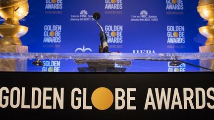 Le pupitre du Golden Globes Awards
 (VALERIE MACON / AFP)