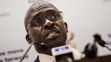 Le ministre des Finances sud-africain, Malusi Gigaba, dresse un sombre tableau de la situation de la premiière économie du continent. (GIANLUIGI GUERCIA / AFP)