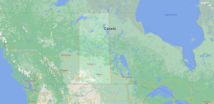 Provinz Saskatchewan, Kanada.  (Google Maps / Frankreich-Info)