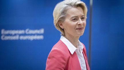 La présidente de la Commission européenne, Ursula von der Leyen, à Bruxelles (Belgique), le 29 juin 2023. (NICOLAS ECONOMOU / NURPHOTO / AFP)