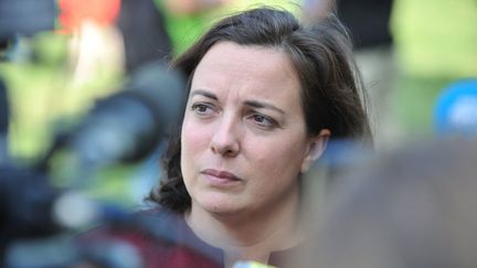 &nbsp; (Emmanuelle Cosse, secrétaire EELV à son arrivée à l'université d'été du PS © Maxppp)