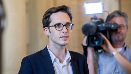 Pacôme Rupin, nouveau député de la 7e circonscription de Paris, a fait ses premiers pas à l'Assemblée nationale ce lundi 19 juin.&nbsp; (MAXPPP)