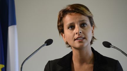 La porte-parole du gouvernement, Najat Vallaud-Belkacem, le 9 septembre 2013 &agrave;&nbsp;La Fert&eacute;-sous-Jouarre (Seine-et-Marne). (BERTRAND GUAY / AFP)