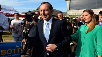 Le dirigeant conversateur australien Tony Abbott, le 7 septembre 2013 &agrave; Sidney (Australie). (SAEED KHAN / AFP)