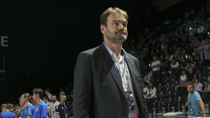 Bruno Martini, président de la Ligue national de handball, au palais des sports de Dijon, le 5 juin 2022. (NICOLAS GOISQUE / MAXPPP)