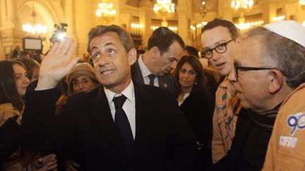 &nbsp; (Nicolas Sarkozy, ici à la Grande Synagogue de Paris dimanche, a fort à faire pour rassembler l'UMP autour de propositions concrètes © MAXPPP)