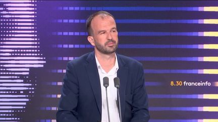 Manuel Bompard, député des Bouches-du-Rhône et coordinateur de La France insoumise (LFI), sur franceinfo, mardi 13 juin 2023. (RADIO FRANCE/ FRANCEINFO)