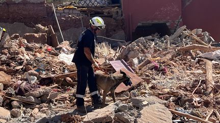 Patrick Villardry à Ouirgane (Maroc), lundi 11 septembre 2023. (ROBIN PRUDENT / FRANCEINFO)