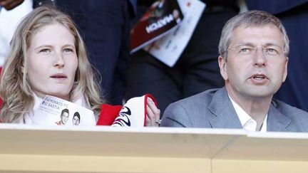 &nbsp; (Le propriétaire de l'AS Monaco et milliardaire russe Dmitry Rybolovlev avec sa fille au Stade Louis II ©Maxppp)