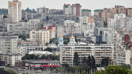 A general view of Belgorod, located 40 km from the border with Ukraine, May 27, 2023. (OLGA MALTSEVA / AFP)