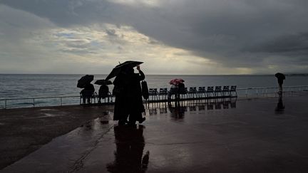 De très fortes précipitations sont attendues dans les Alpes-Maritimes, 17 octobre 2024. (VALERY HACHE / AFP)