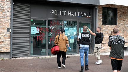 Lors des émeutes, fin juin 2023, le commissariat de police du Grand Mail, à Montpellier, avait été vandalisé (JEAN-MICHEL MART / MAXPPP)