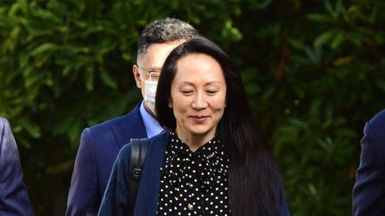 La directrice financière de Huawei, Meng Wanzhou, se rend à une audience au tribunal de Vancouver (Canada), le 24 septembre 2021. (DON MACKINNON / AFP)