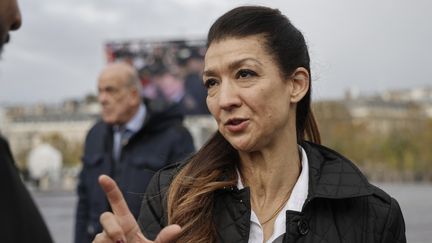 Sabrina Agresti-Roubache, la secrétaire d'État chargée de la Citoyenneté et de la Ville, le 11 novembre 2023. (LUDOVIC MARIN / POOL / VIA AFP)