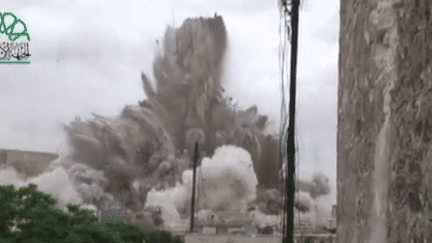 Capture d'écran explosion hôtel Carlton d'Alep (DR)