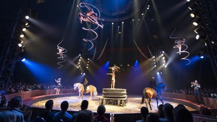 L'un des tableaux poétiques du dernier spectacle du Cirque Gruss, "Pégase et Icare".
 (Gruss/Farfadais)